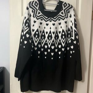 Torrid NWOT Sz 3 hearts vegan sweater